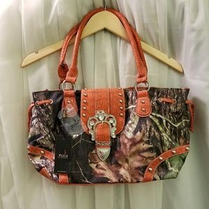 Yesir Orange & Camo Handbag